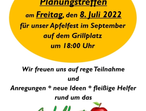 Mingerode 2030 – Planungstreffen für Apfelfest im September