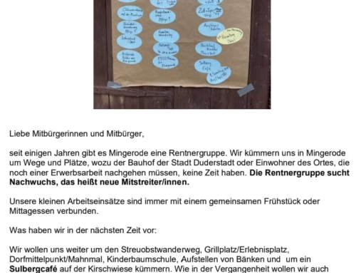 „Rentnergruppe“ sucht Mitstreiter/innen