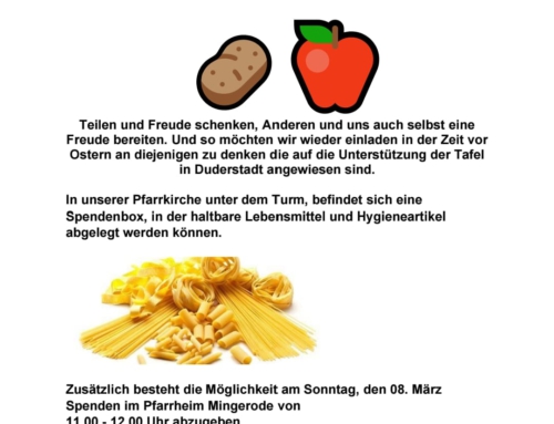 Spenden zur Osterzeit an die Duderstädter Tafel